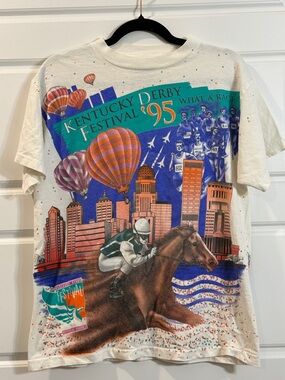 1995 Vintage Kentucky Derby tultex t shirt medium